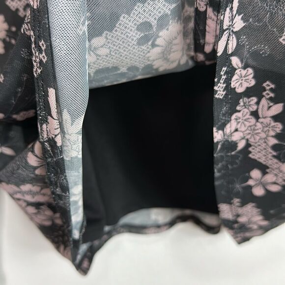 Rebecca Minkoff Cyder Floral Long-Sleeved Semi Sheer Top Size XL - Picture 7 of 11